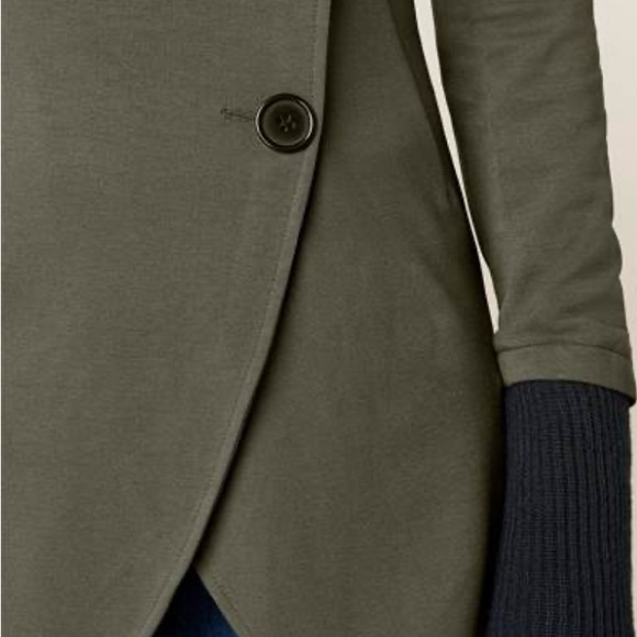 Venus Size Small Olive Green Women's Asymmetrical Coat - Picture 3 of 8